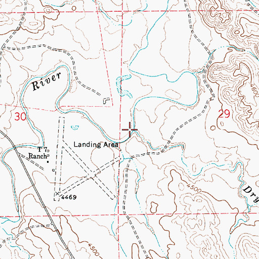 Topographic Map of Dry Creek, WY