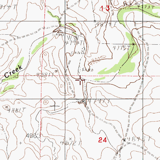 Topographic Map of Dry Draw, WY