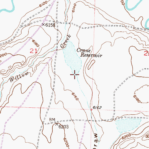 Topographic Map of Dry Draw, WY