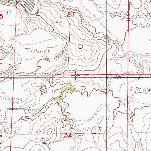 Topographic Map of Dry Draw, WY