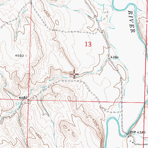 Topographic Map of Dry Gulch, WY