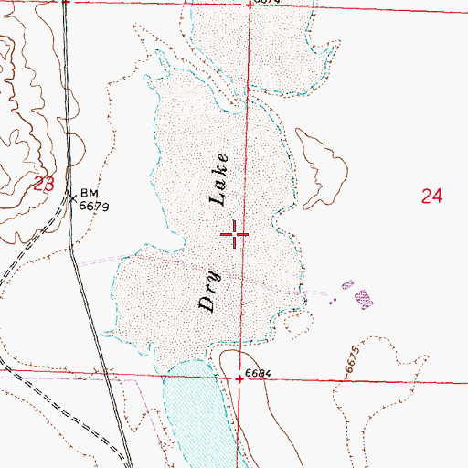 Topographic Map of Dry Lake, WY