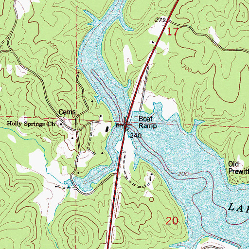 Topographic Map of Binion Creek, AL