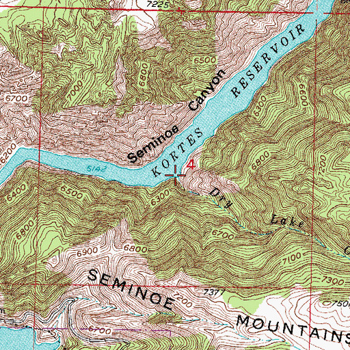 Topographic Map of Dry Lake Creek, WY