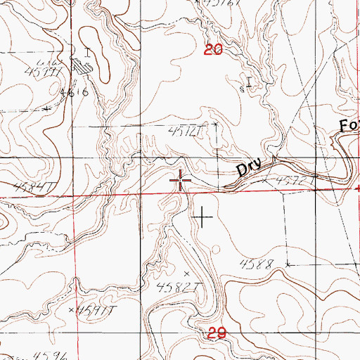Topographic Map of Dugout Creek, WY