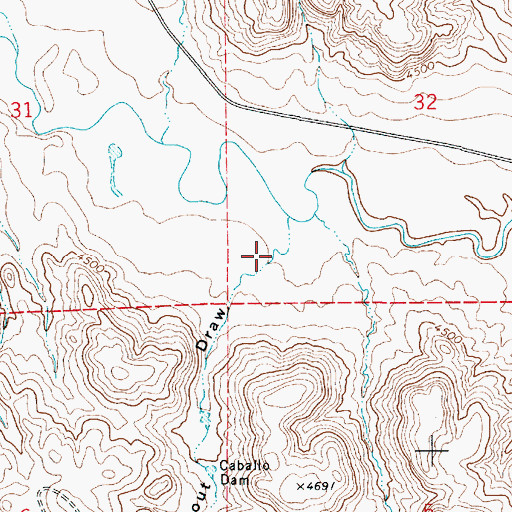 Topographic Map of Dugout Draw, WY