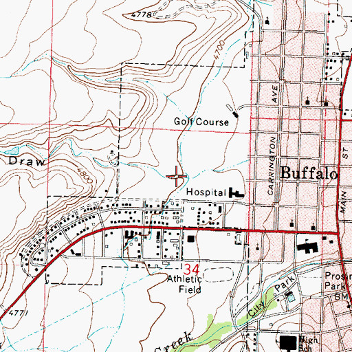 Topographic Map of Dump Draw, WY