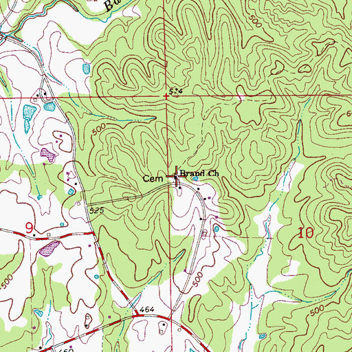 Topographic Map of New River Primitive Baptist Church, AL