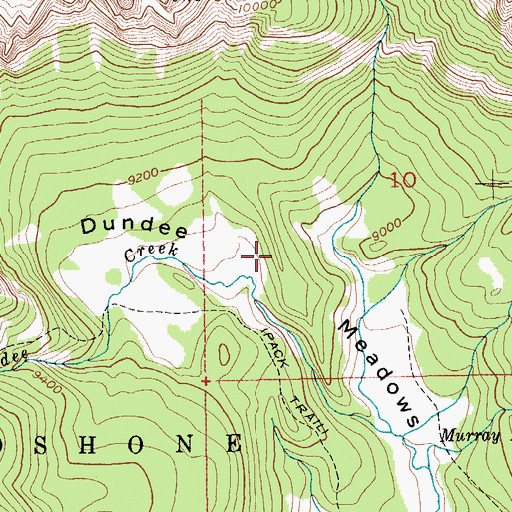 Topographic Map of Dundee Meadows, WY