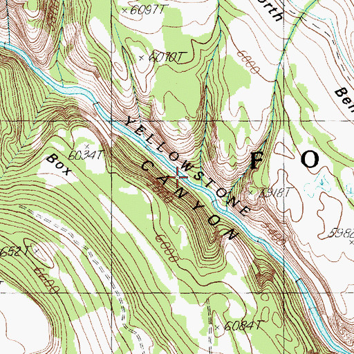 Topographic Map of Dunn Creek, WY