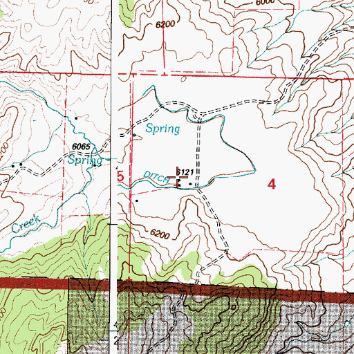 Topographic Map of Dunn Ranch, WY
