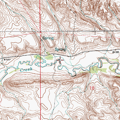 Topographic Map of Durbin Ditch, WY