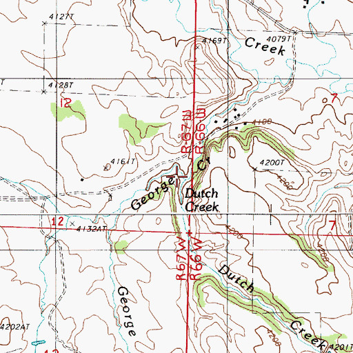 Topographic Map of Dutch Creek, WY