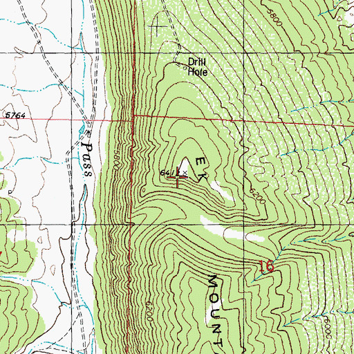 Topographic Map of E K Mountain, WY