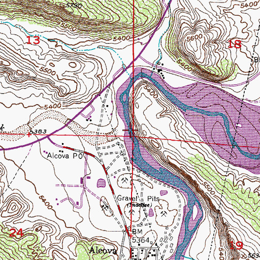 Topographic Map of Eagle Creek, WY
