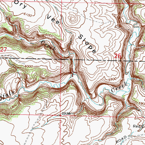 Topographic Map of Eagle Creek, WY