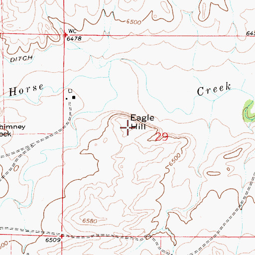 Topographic Map of Eagle Hill, WY