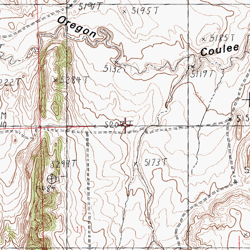Topographic Map of Eagle Mine, WY