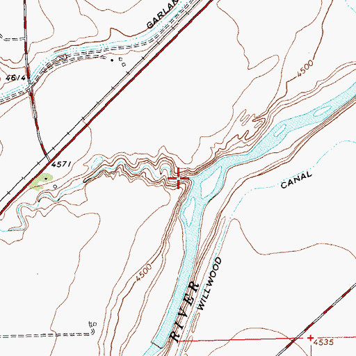 Topographic Map of Eaglenest Creek, WY