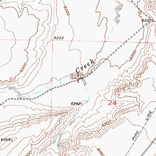Topographic Map of East Arkansas Creek, WY