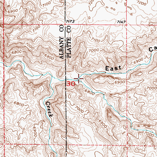 Topographic Map of East Canyon, WY