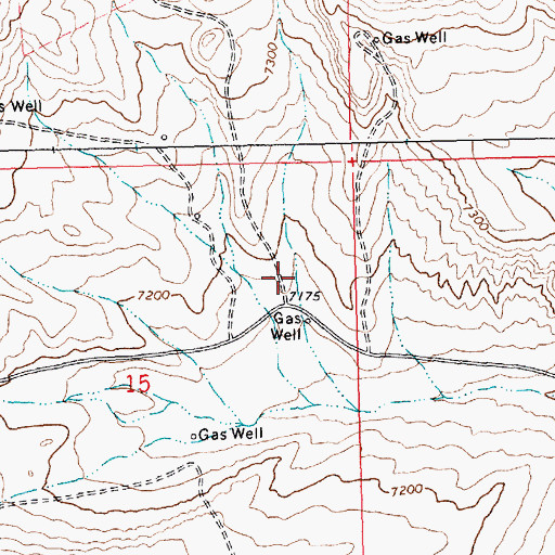 Topographic Map of East Draw, WY
