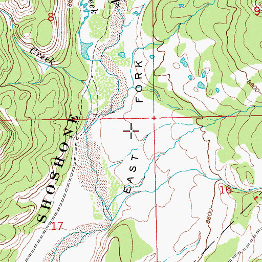 Topographic Map of East Fork Basin, WY