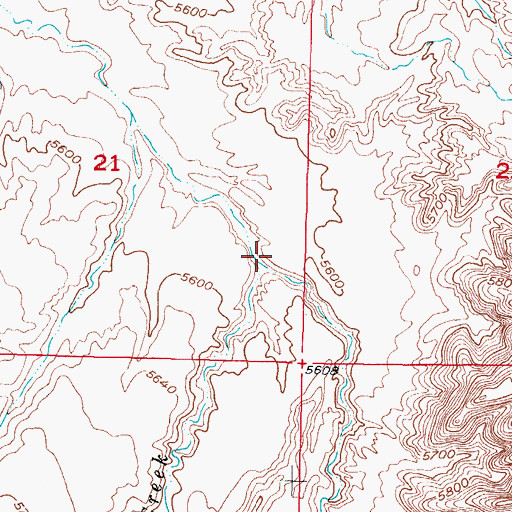 Topographic Map of East Fork Bear Creek, WY