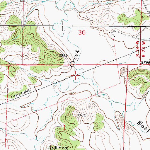 Topographic Map of Fort Steele (historical), WY