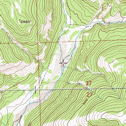 Topographic Map of East Fork East Fork Wind River, WY