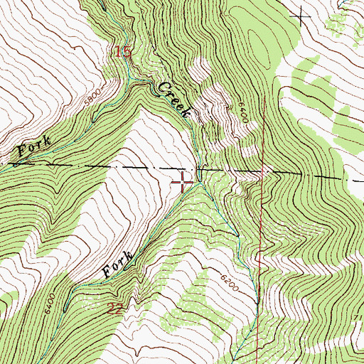 Topographic Map of East Fork East Pass Creek, WY