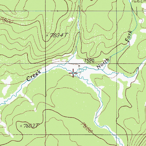 Topographic Map of East Fork Fan Creek, WY