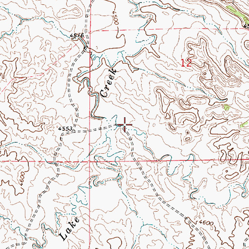 Topographic Map of East Fork Lake Creek, WY