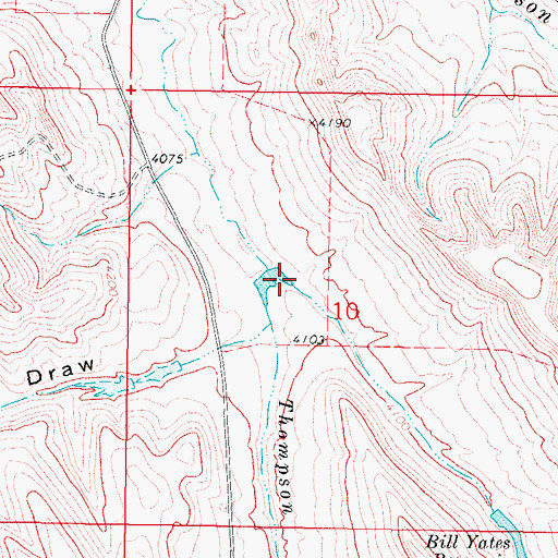 Topographic Map of East Fork Thompson Creek, WY