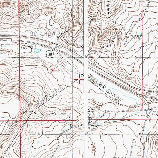 Topographic Map of East Fork Twin Creek, WY