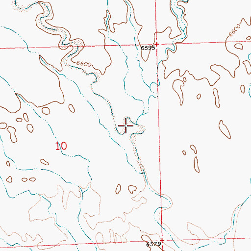 Topographic Map of East Haystack Wash, WY