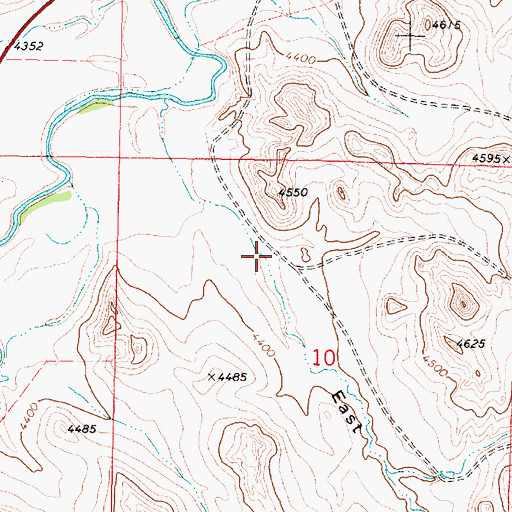 Topographic Map of East Healy Draw, WY