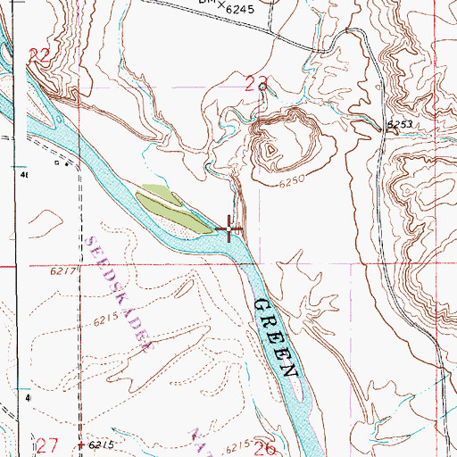 Topographic Map of East Otterson Wash, WY