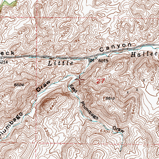 Topographic Map of East Plumbago Draw, WY