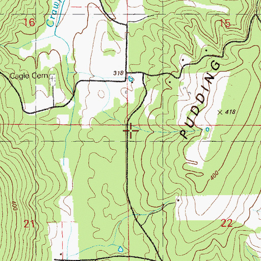 Topographic Map of Deer Head Church, AL