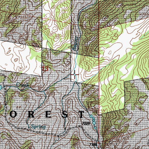 Topographic Map of East Windy Creek, WY
