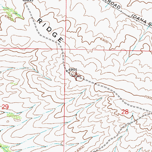 Topographic Map of Edson Ridge, WY