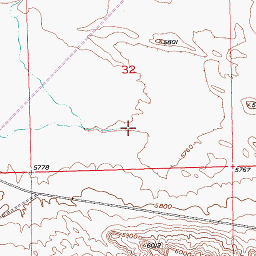 Topographic Map of Ega Draw, WY