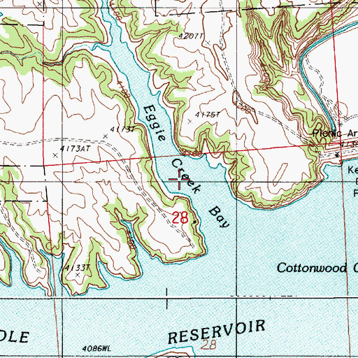 Topographic Map of Eggie Creek, WY