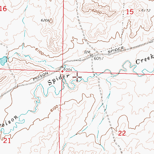 Topographic Map of Eightmile Draw, WY