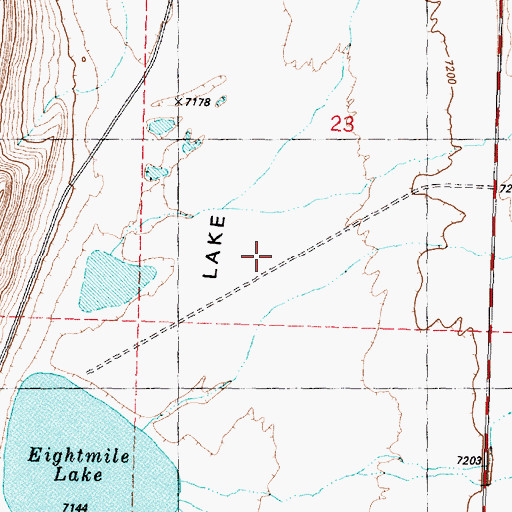 Topographic Map of Eightmile Lake Basin, WY