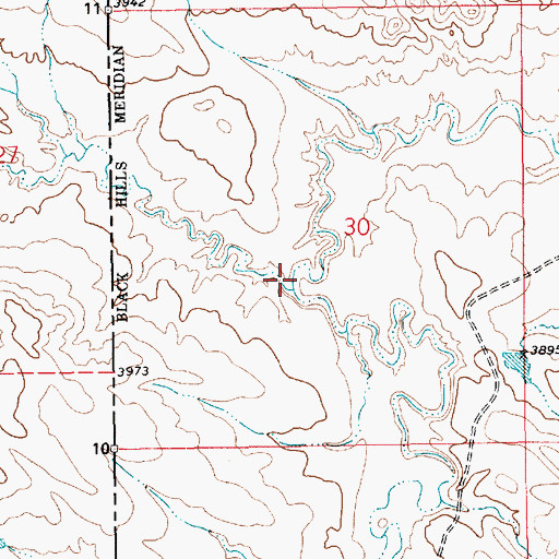 Topographic Map of Eldrige Draw, WY