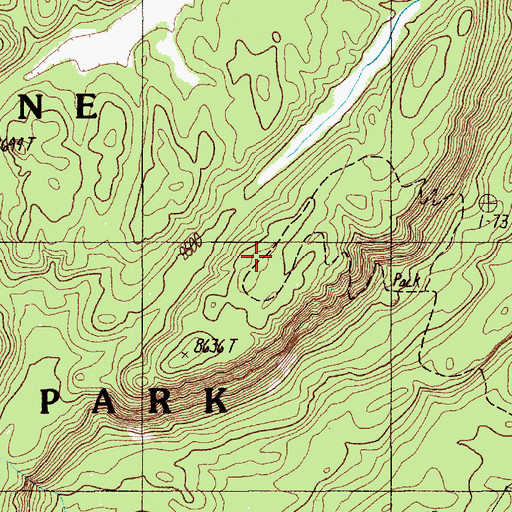 Topographic Map of Elephant Back Loop Trail, WY