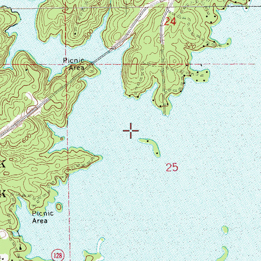 Topographic Map of Elkahatchee Creek, AL