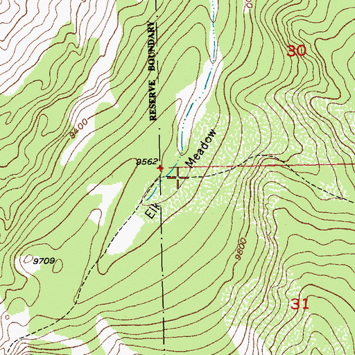 Topographic Map of Elk Meadow, WY